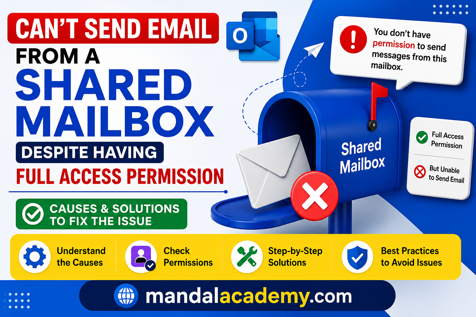 Can't Send Email from a Shared Mailbox Despite Having Full Access Permission