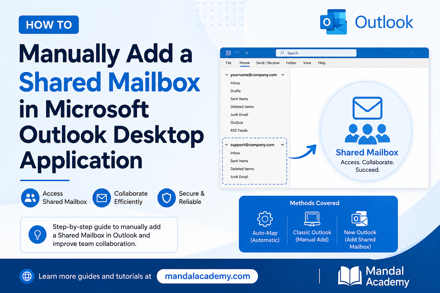 How to Manually Add a Shared Mailbox in Outlook Desktop Application and OWA (Outlook Web Application)